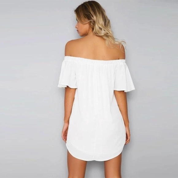 Off Shoulder Flower Print Dress - Picture 3 of 4